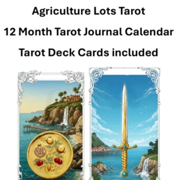 Tarot Victorian Gothic Beach Days 12 Month Undated Calendar Tarot Journal - Picture 2 of 5